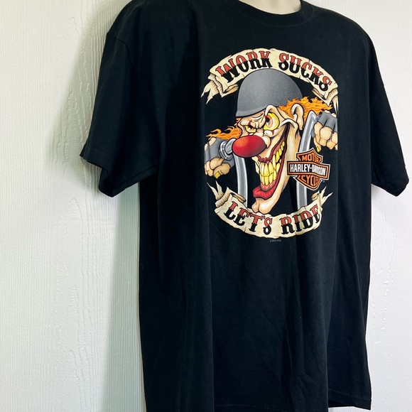 Harley Davidson - NWT Outer Banks North Carolina Pirate And Clown T Shirt XL - Picture 2 of 9